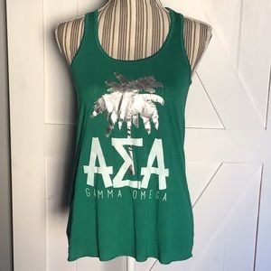 Alpha sigma alpha Bella canvas emerald green tank